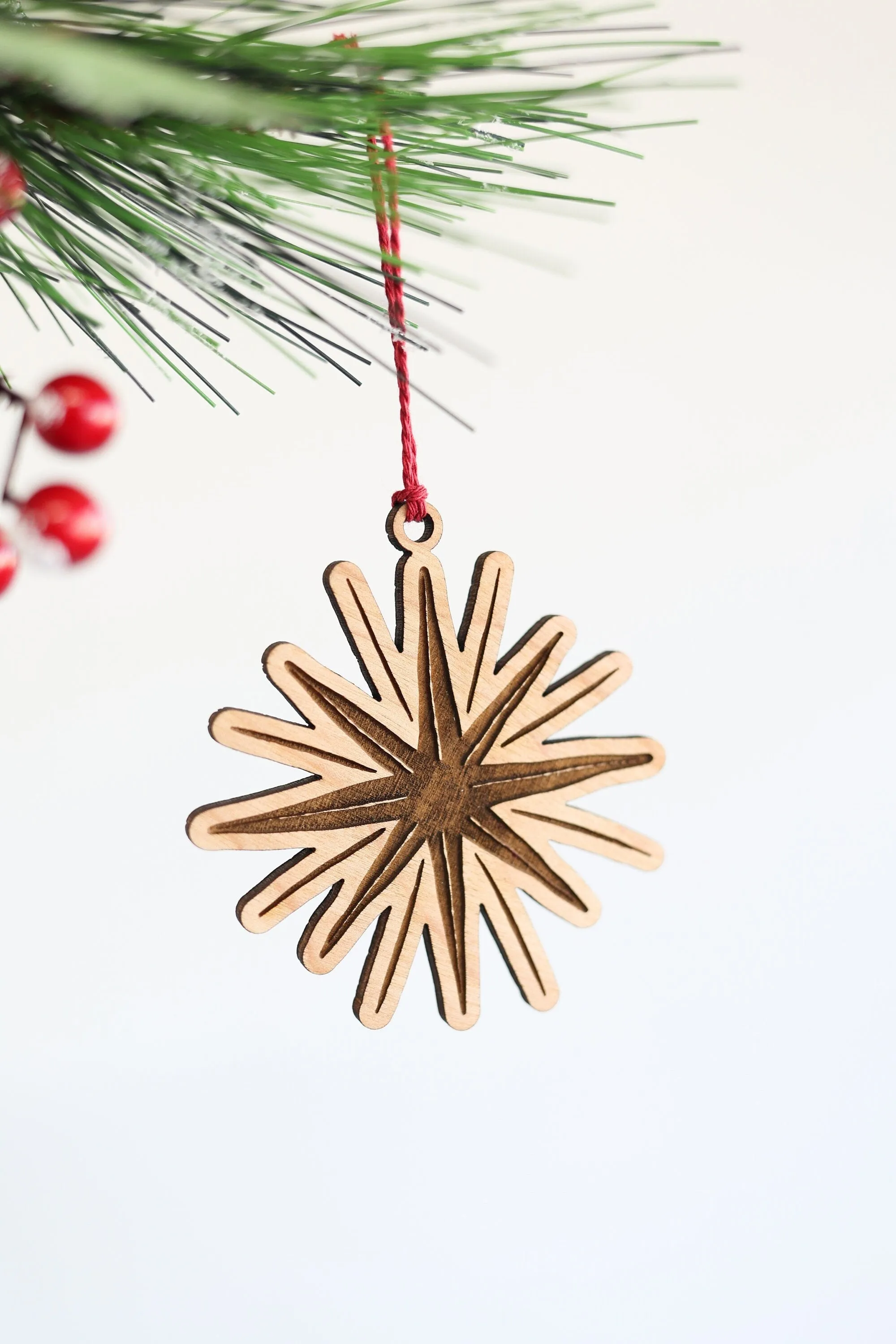 Wooden Starlight Christmas Ornament